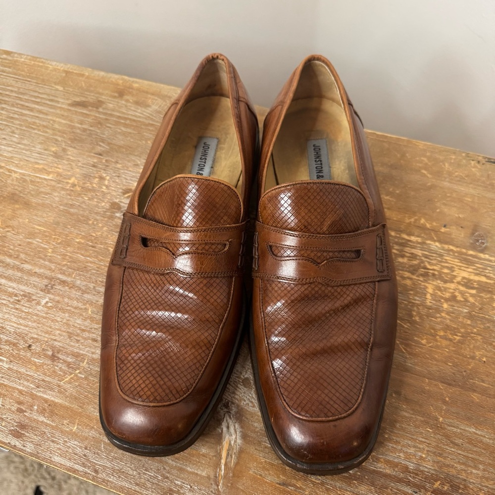 Johnston & Murphy Men's Leather Slip On Loafer Size 9.5 W